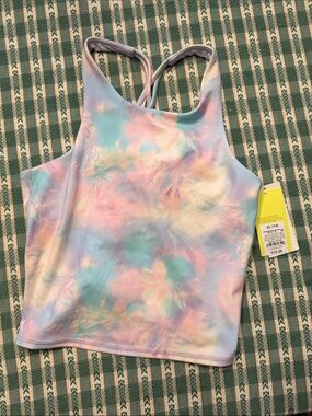 Pastel Tie-Dye Tankini Crop Top - Girls